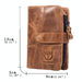 Rfid Blocking Vertical Cowhide Wallet For Men