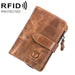 Rfid Blocking Vertical Cowhide Wallet For Men