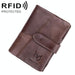 Rfid Blocking Vertical Cowhide Wallet For Men