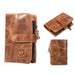 Rfid Blocking Vertical Cowhide Wallet For Men