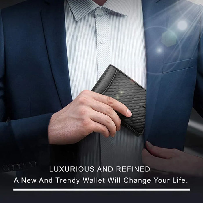 Rfid Carbon Fiber Mens Wallet Slim Compact and Secure