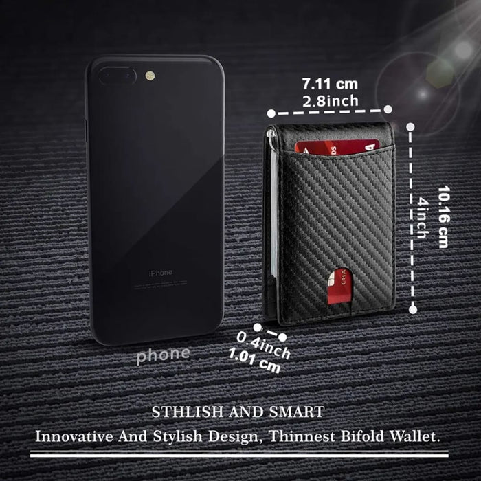 Rfid Carbon Fiber Mens Wallet Slim Compact And Secure