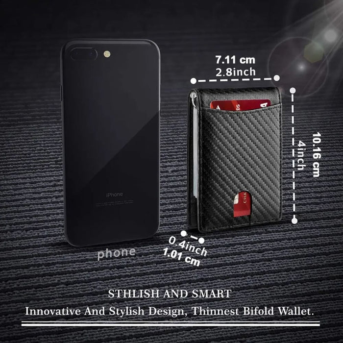 Rfid Carbon Fiber Mens Wallet Slim Compact and Secure