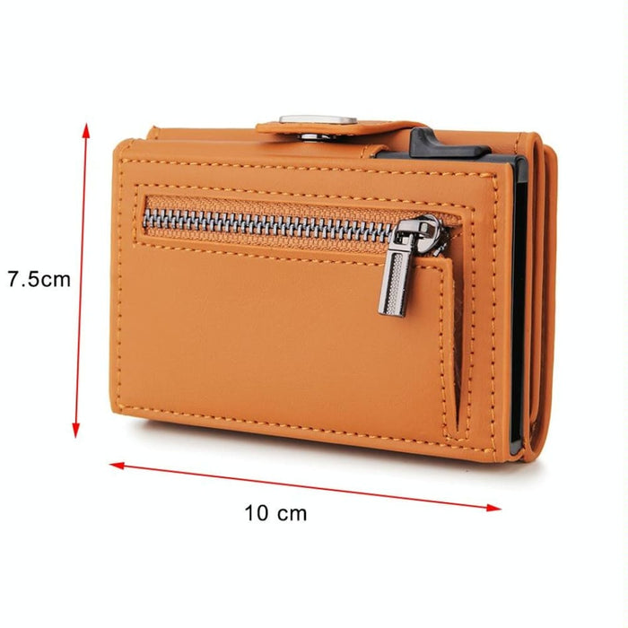 Rfid Carbon Fiber Zipper Card Holder