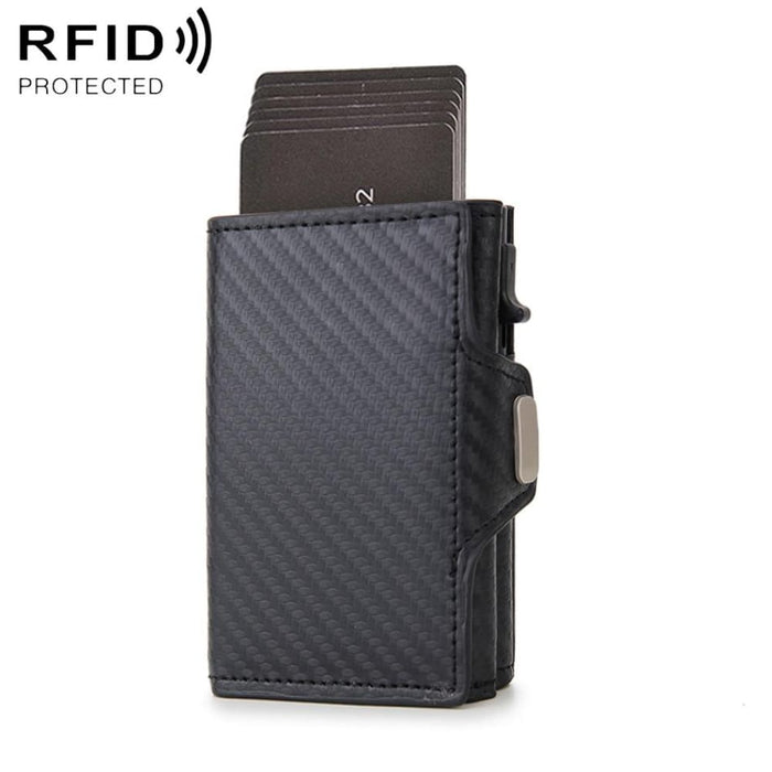 Rfid Carbon Fiber Zipper Card Holder