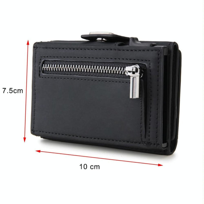 Rfid Carbon Fiber Zipper Card Holder