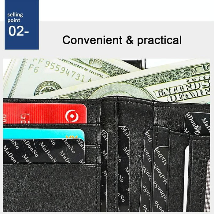 Rfid Chain Wallet With Double Zipper And Card Slots