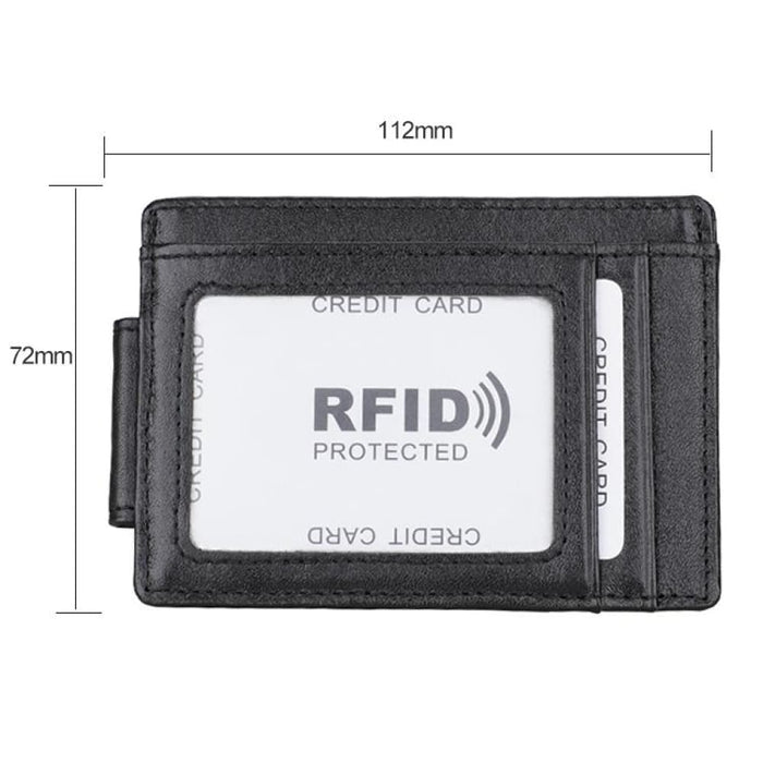 Rfid Crazy Horse Leather Card Holder Wallet