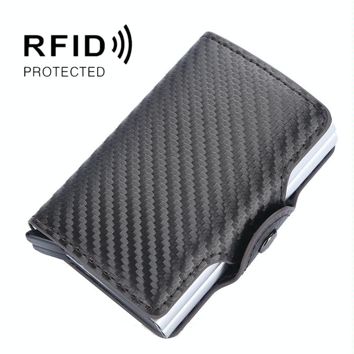 Rfid Double Aluminum Card Holder With Automatic Pop Up