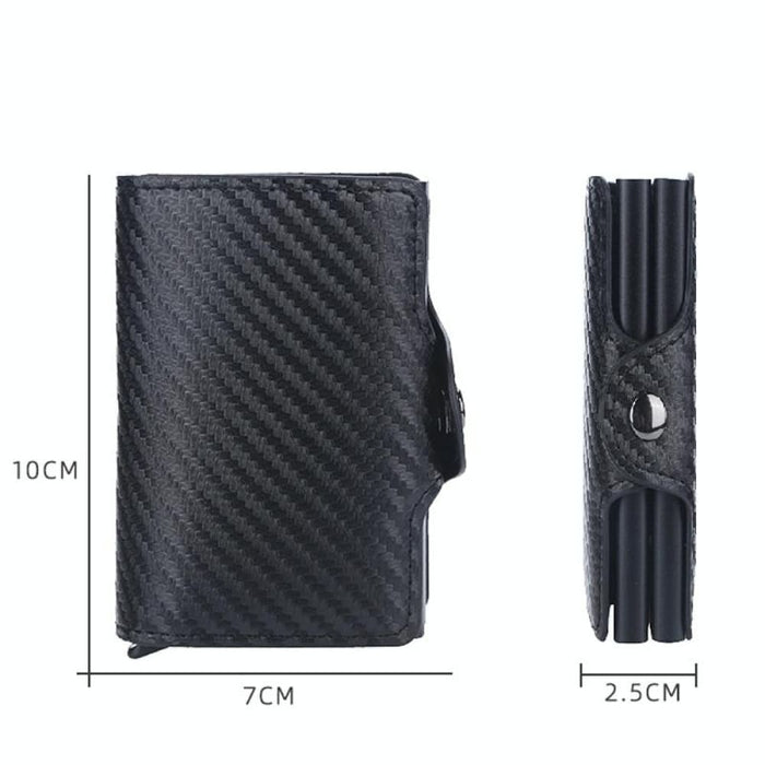 Rfid Double Aluminum Card Holder With Automatic Pop Up