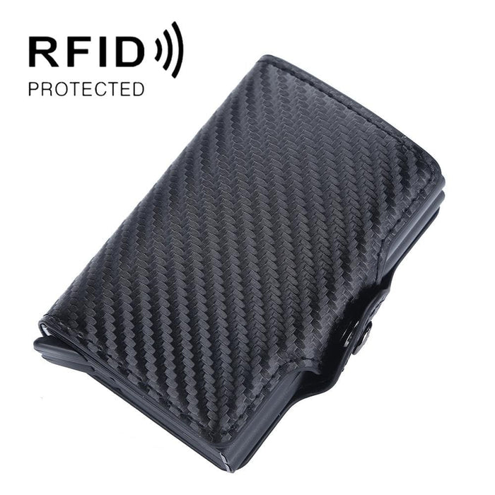 Rfid Double Aluminum Card Holder With Automatic Pop Up