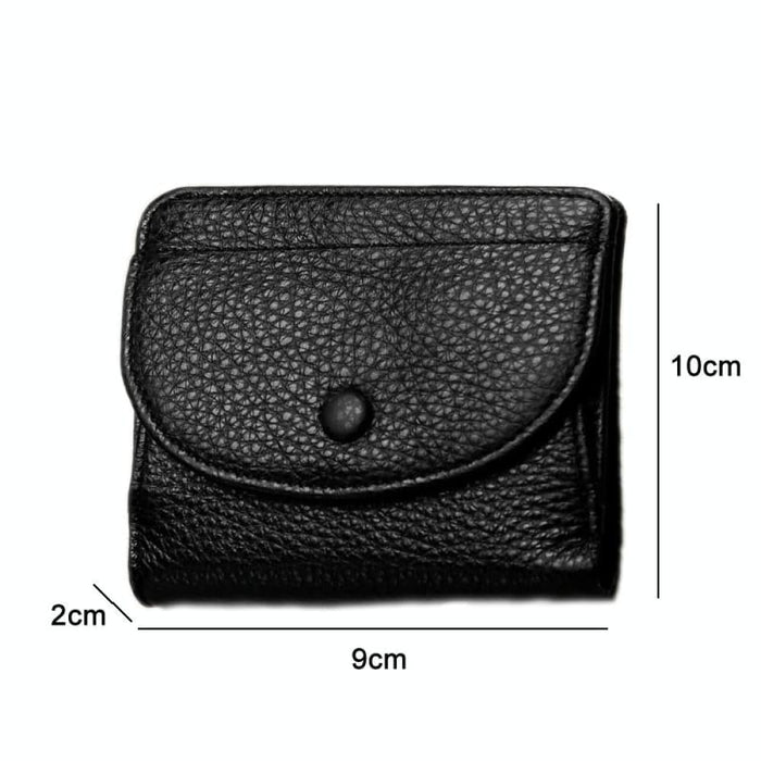 Rfid Genuine Leather Coin Purse Blue