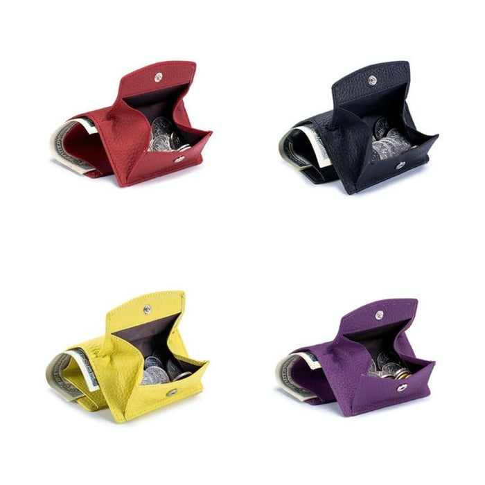 Rfid Leather Coin Purse Wallet Compact And Secure