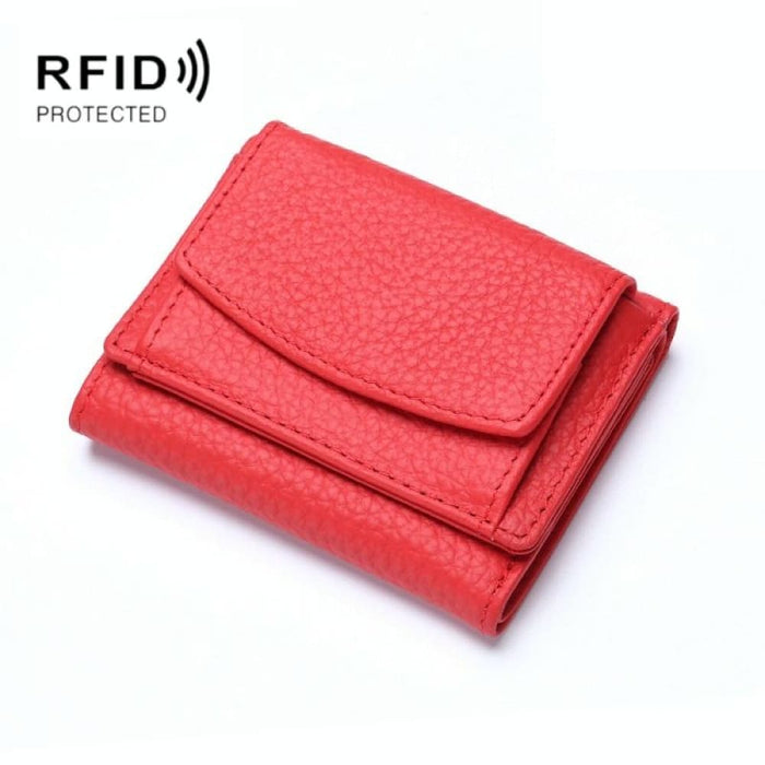 Rfid Leather Coin Purse Wallet Compact And Secure