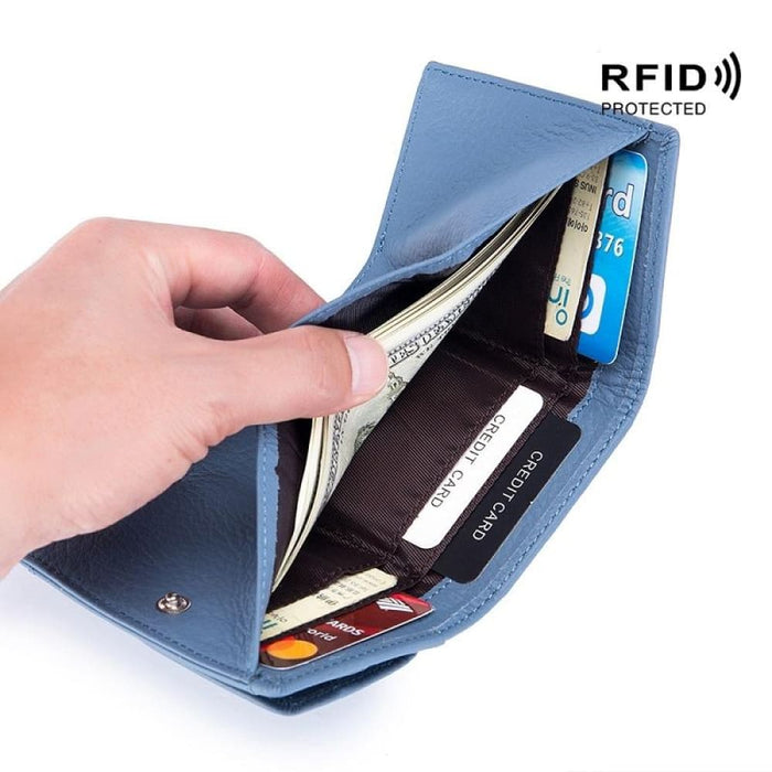 Rfid Leather Coin Purse Wallet Compact And Secure