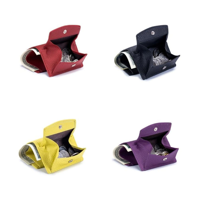 Rfid Leather Coin Purse Wallet Compact And Secure