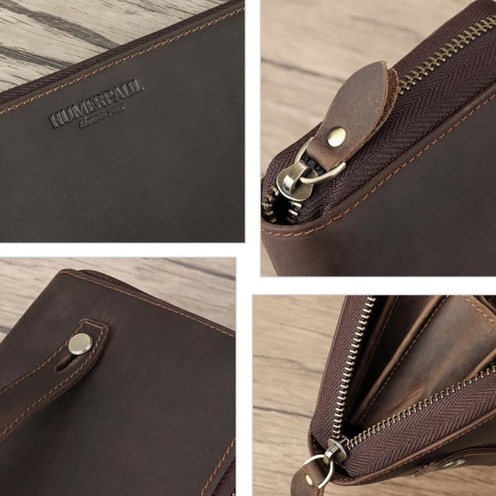 Rfid Leather Multi Card Mens Wallet Coffee