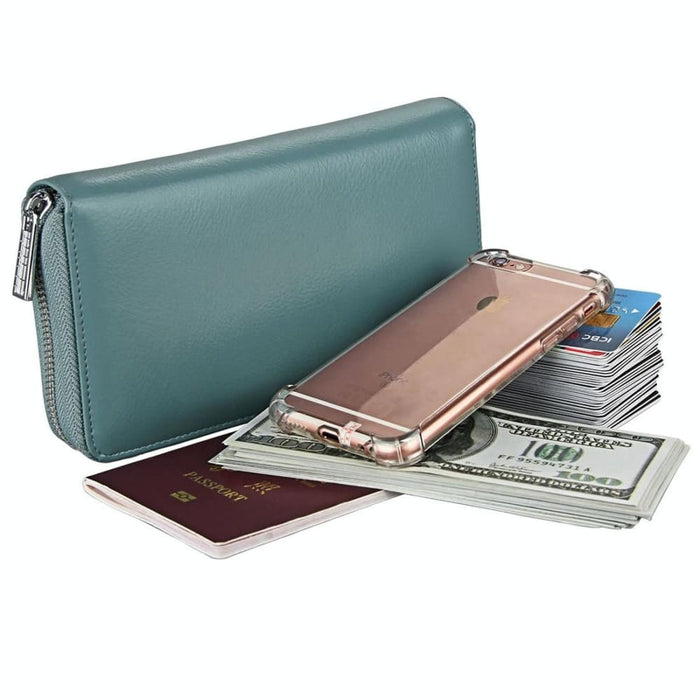 Rfid Leather Passport And Card Holder