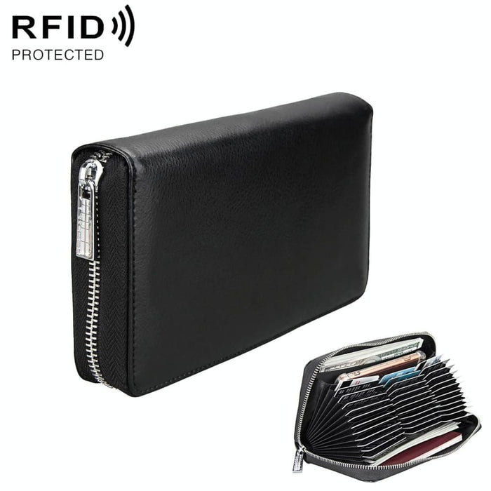 Rfid Leather Passport And Card Holder