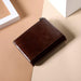 Rfid Leather Wallet With Dual Zippers