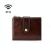 Rfid Leather Wallet With Dual Zippers