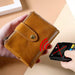 Rfid Leather Wallet With Dual Zippers