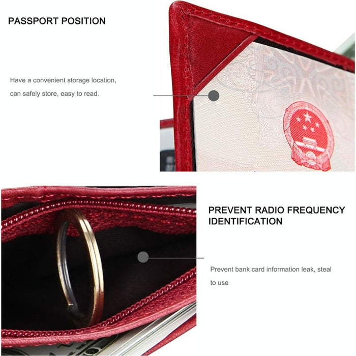 Rfid Leather Wallet And Passport Holder For Men