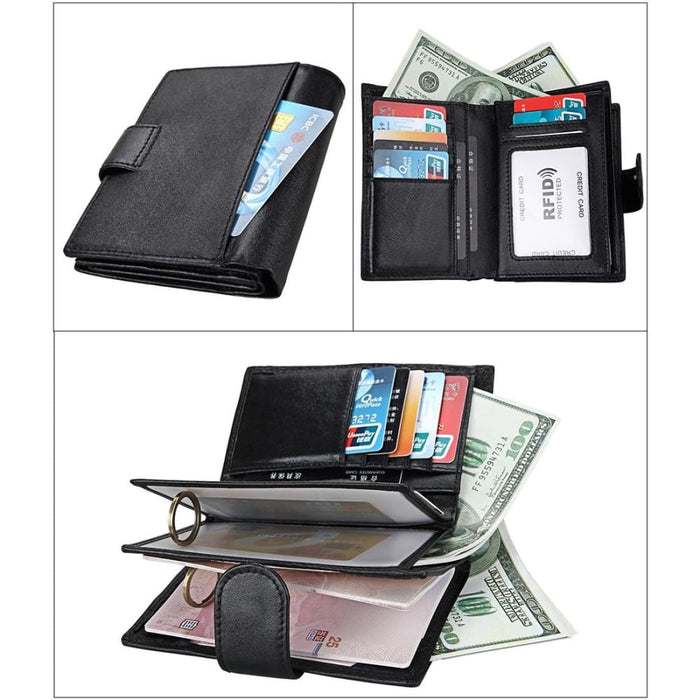 Rfid Leather Wallet And Passport Holder For Men