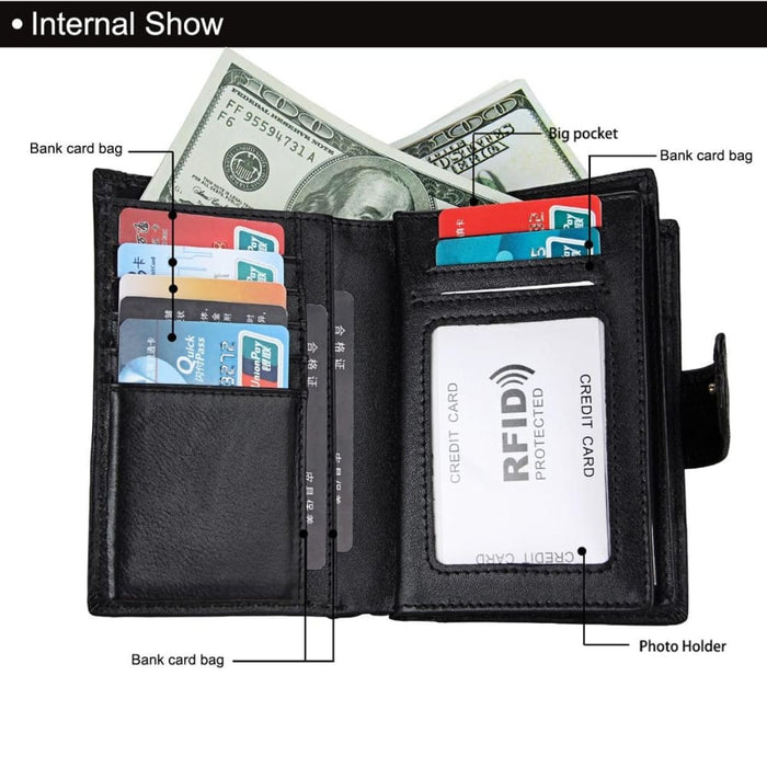 Rfid Leather Wallet And Passport Holder For Men