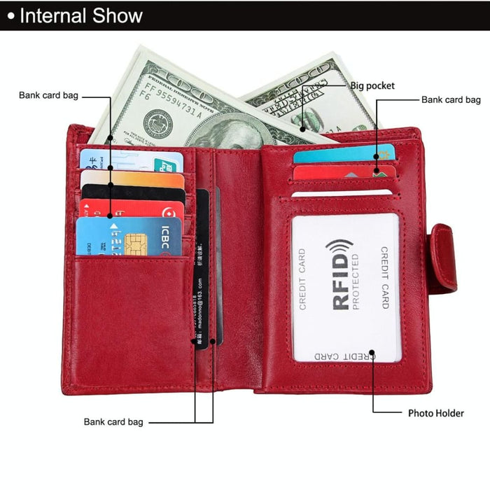 Rfid Leather Wallet And Passport Holder For Men