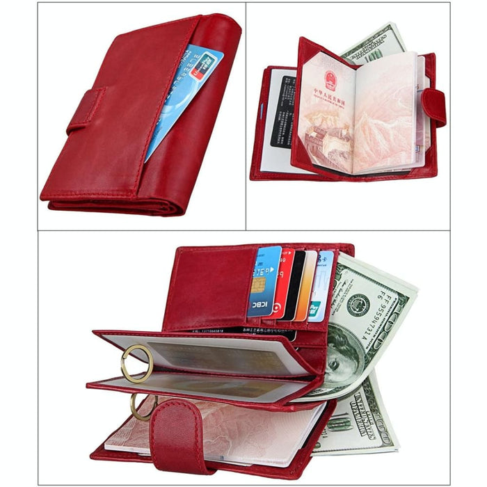 Rfid Leather Wallet And Passport Holder For Men