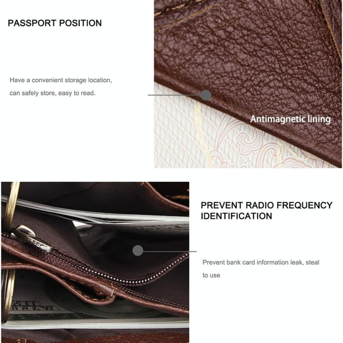 Rfid Leather Wallet And Passport Holder For Men