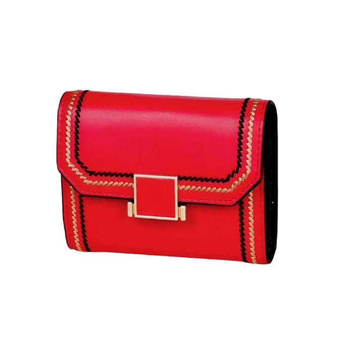 Rfid Leather Wallet With Snap Button