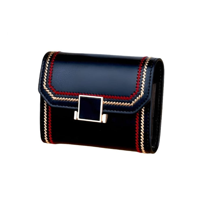 Rfid Leather Wallet With Snap Button