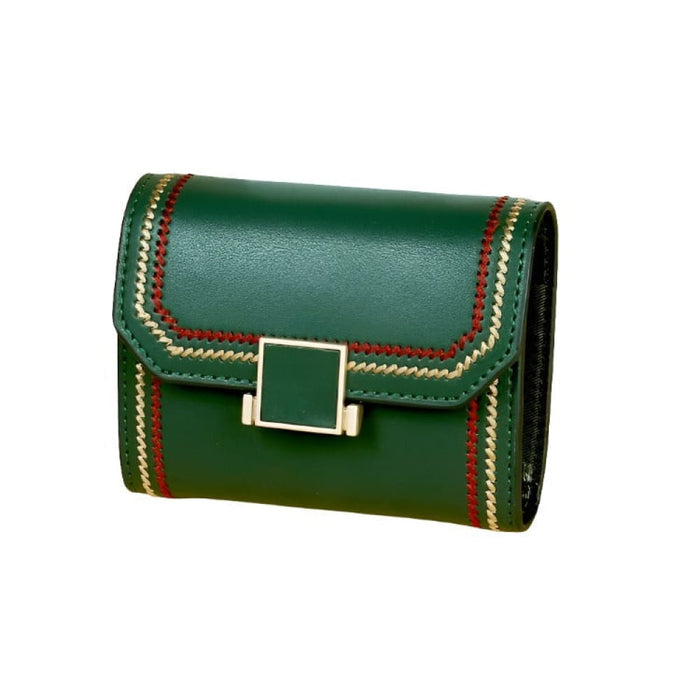 Rfid Leather Wallet With Snap Button