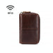 Rfid Leather Zipper Card Holder For Change