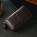 Rfid Leather Zipper Card Holder For Change
