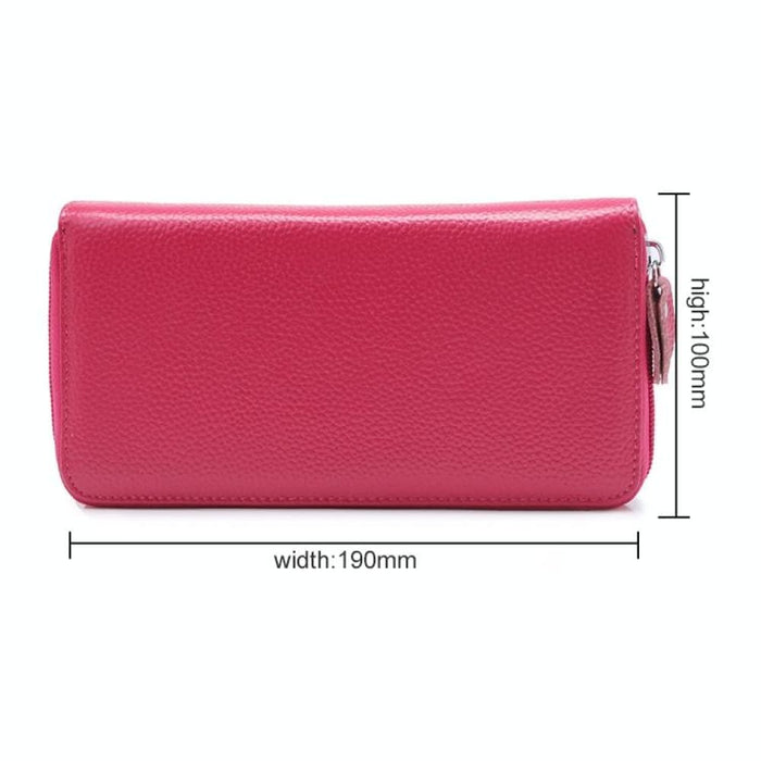 Rfid Litchi Texture Wallet With Phone Pocket