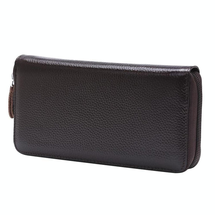 Rfid Litchi Texture Wallet With Phone Pocket