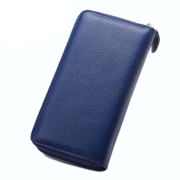 Rfid Litchi Texture Wallet With Phone Pocket