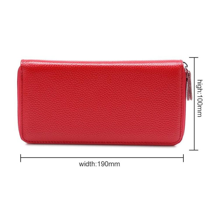 Rfid Litchi Texture Wallet With Phone Pocket