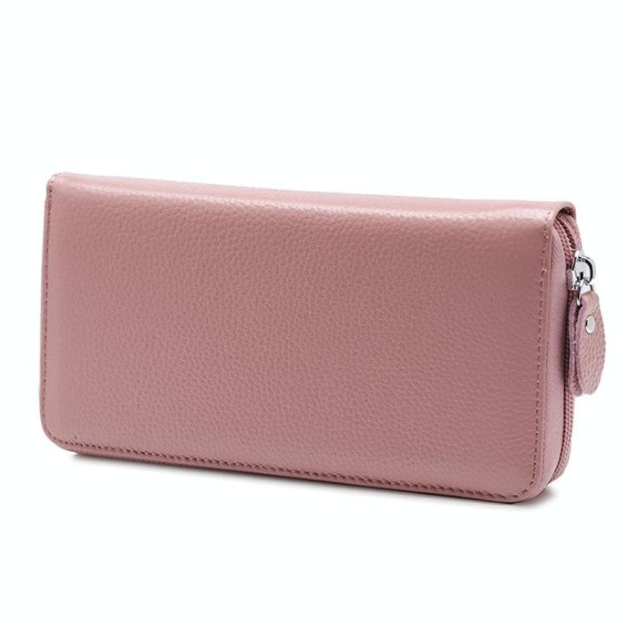 Rfid Litchi Texture Wallet With Phone Pocket