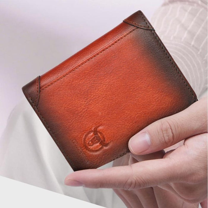 Rfid Mens Cowhide Wallet With Coin Clip