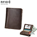 Rfid Mens Genuine Leather Wallet With Antimagnetic