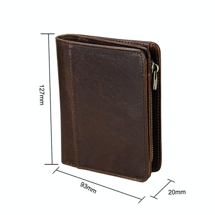 Rfid Mens Genuine Leather Wallet With Antimagnetic