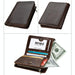 Rfid Mens Genuine Leather Wallet With Antimagnetic