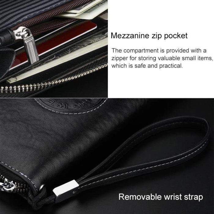 Rfid Mens Leather Multifunction Wallet