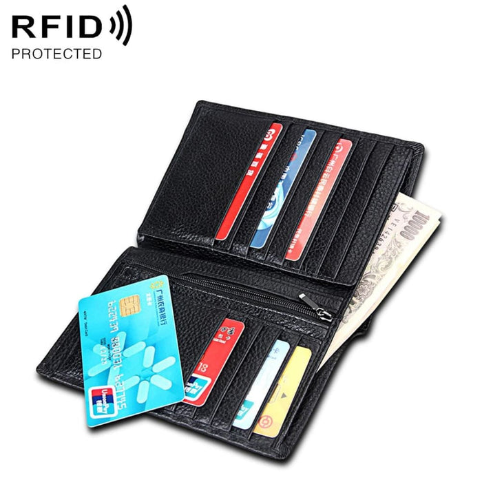 Rfid Mens Multi Functional Wallet And Passport Holder