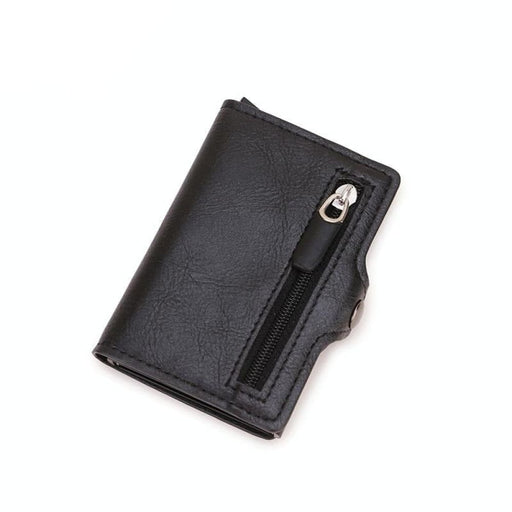 Rfid Multi Card Pu Leather Metal Holder