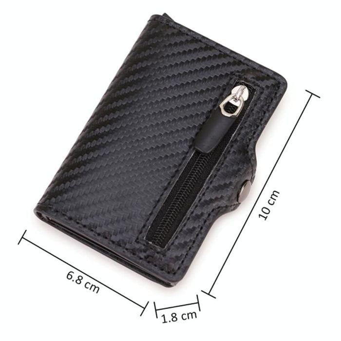 Rfid Multi Card Pu Leather Metal Holder